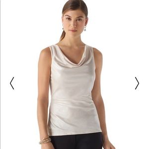 White House Black Market Draped Neck Top